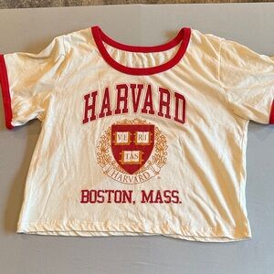Harvard Kids White and Red Short Sleeve Tee